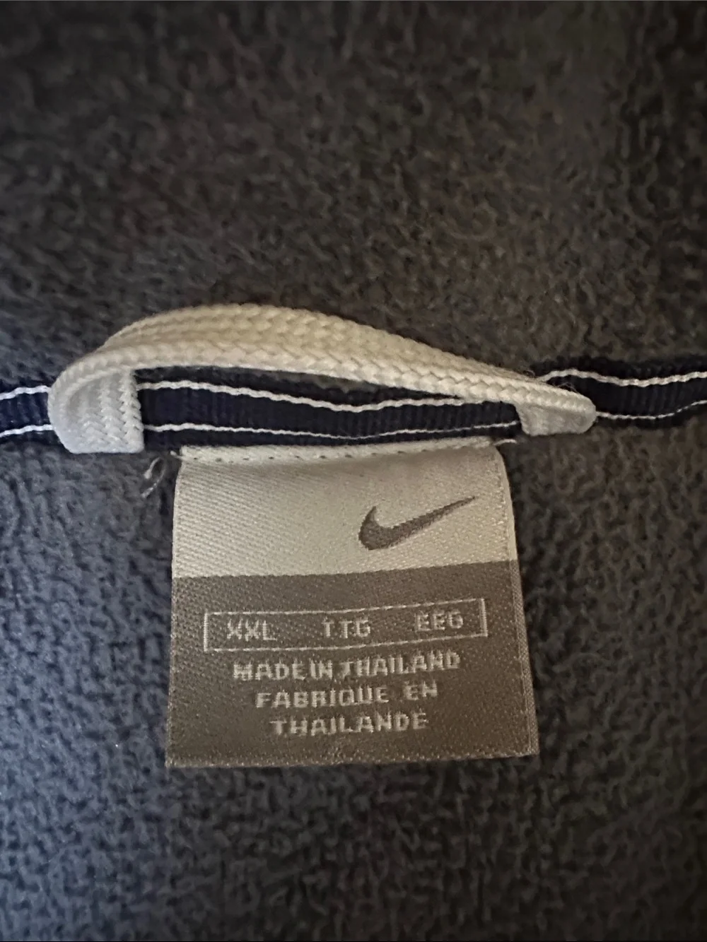 Nike Men's XXL Vintage Navy and Gray Full-Zip Insulated Windbreaker w/Fleece